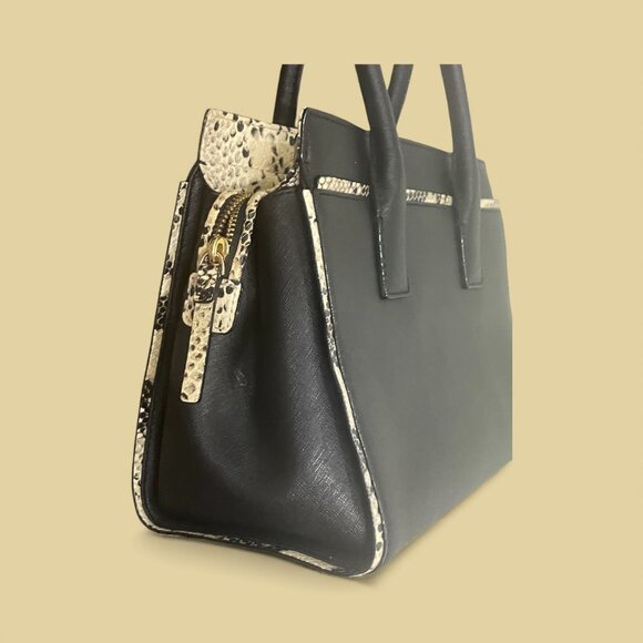 KATE SPADE NWOT - CAMERON STREET "CANDACE" SNAKESKIN EMBOSSED SATCHEL WITH SCARF - Picture 3 of 10